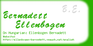 bernadett ellenbogen business card